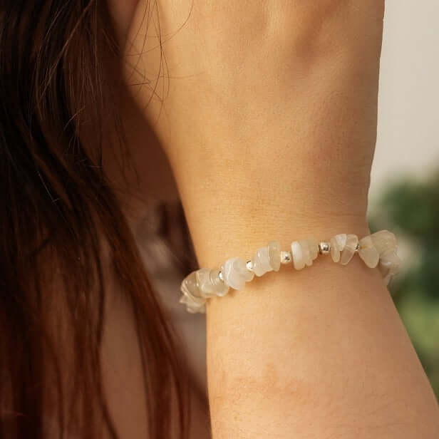 Moonstone Gemstone Bracelet - Made Here with Love