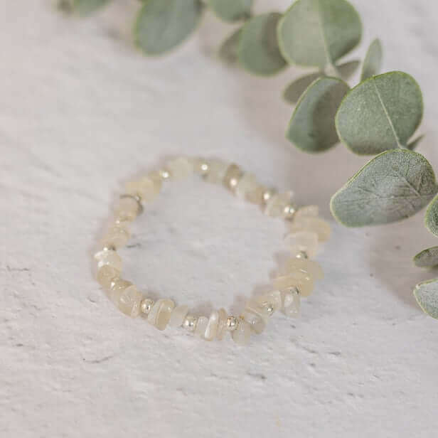 Moonstone Gemstone Bracelet - Made Here with Love