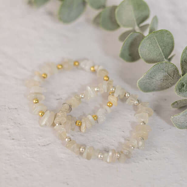 Moonstone Gemstone Bracelet - Made Here with Love