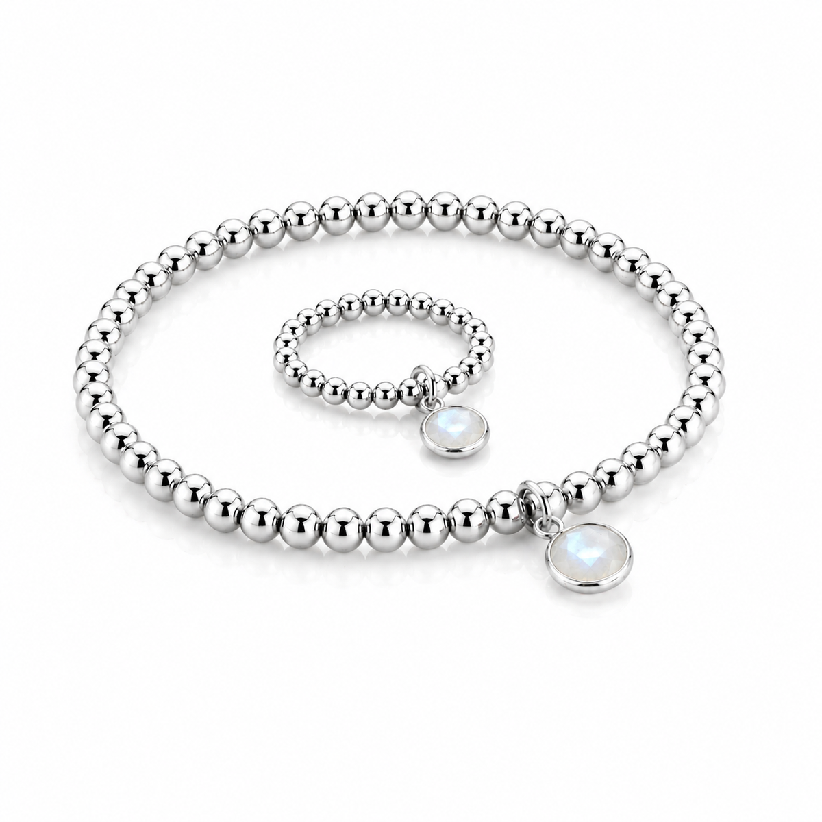 Sophia Moonstone Jewellery Set Bracelet & Ring Set