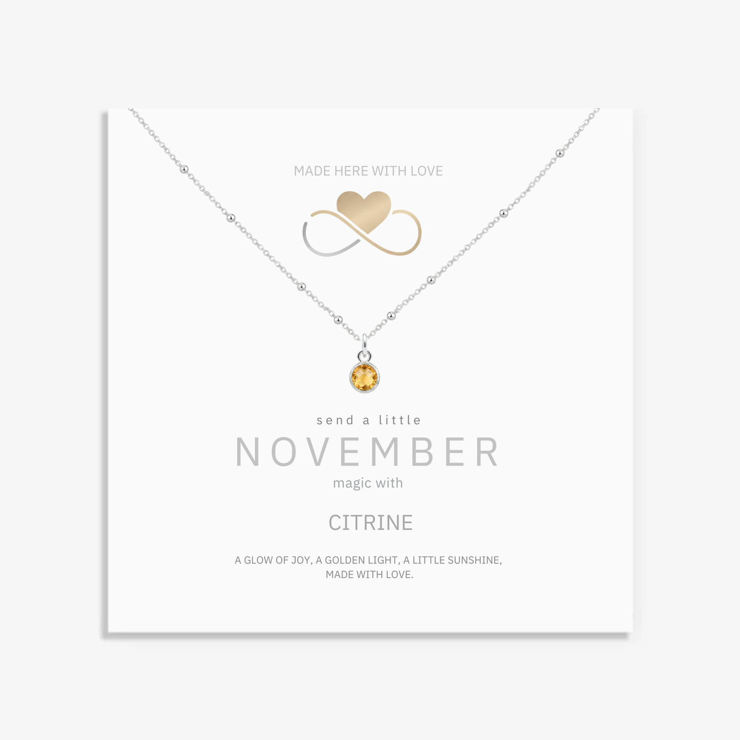 Citrine Birthstone Necklace