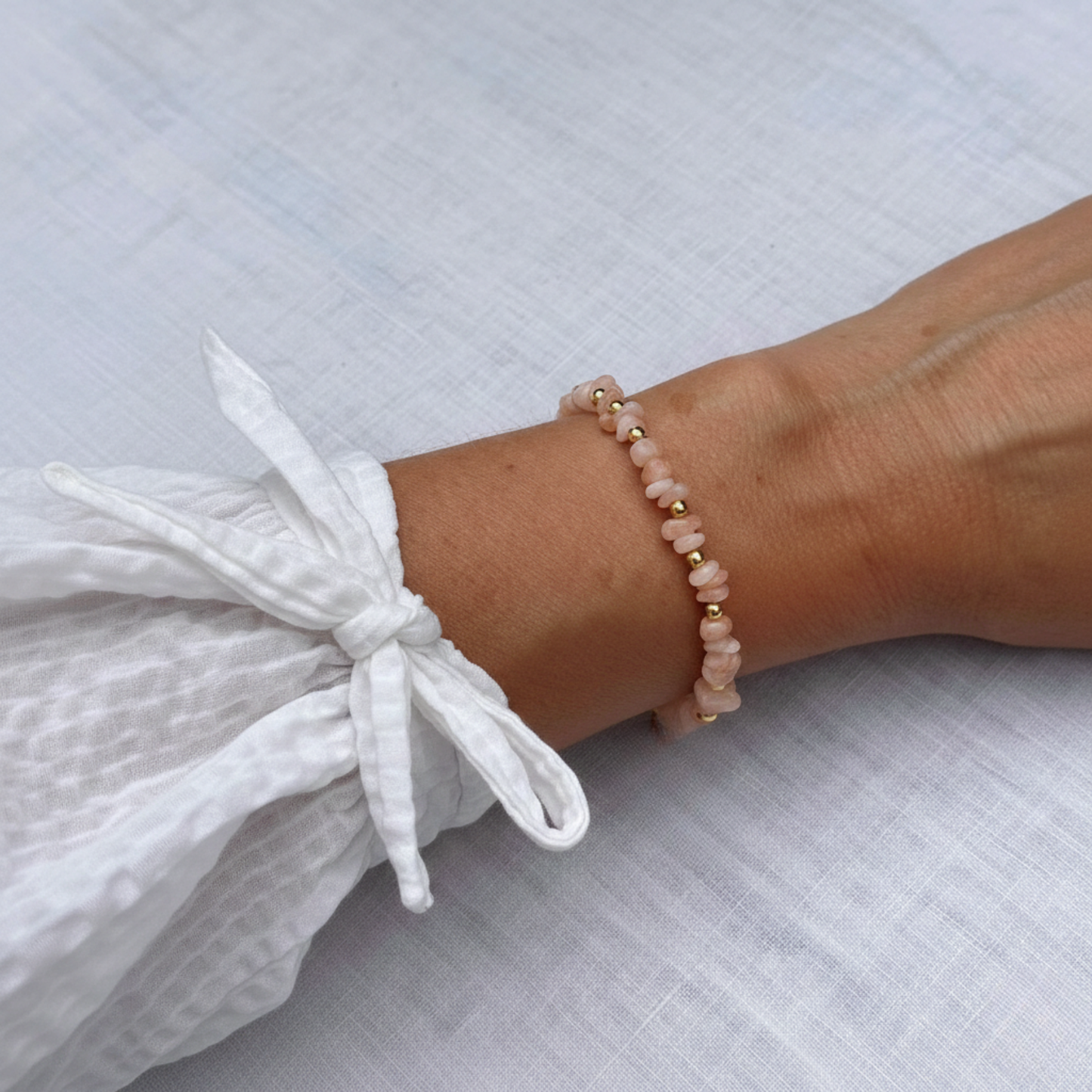 Peach Moonstone Bracelet