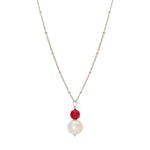 Pearl and crystal necklace with elegance