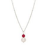 Pearl and crystal necklace with elegance