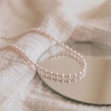 Freshwater pearl necklace with sterling silver chain, classic pearl jewellery UK