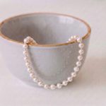 Sterling silver pearl necklace for bridal wear, freshwater pearl wedding necklace UK