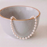 Sterling silver pearl necklace for bridal wear, freshwater pearl wedding necklace UK