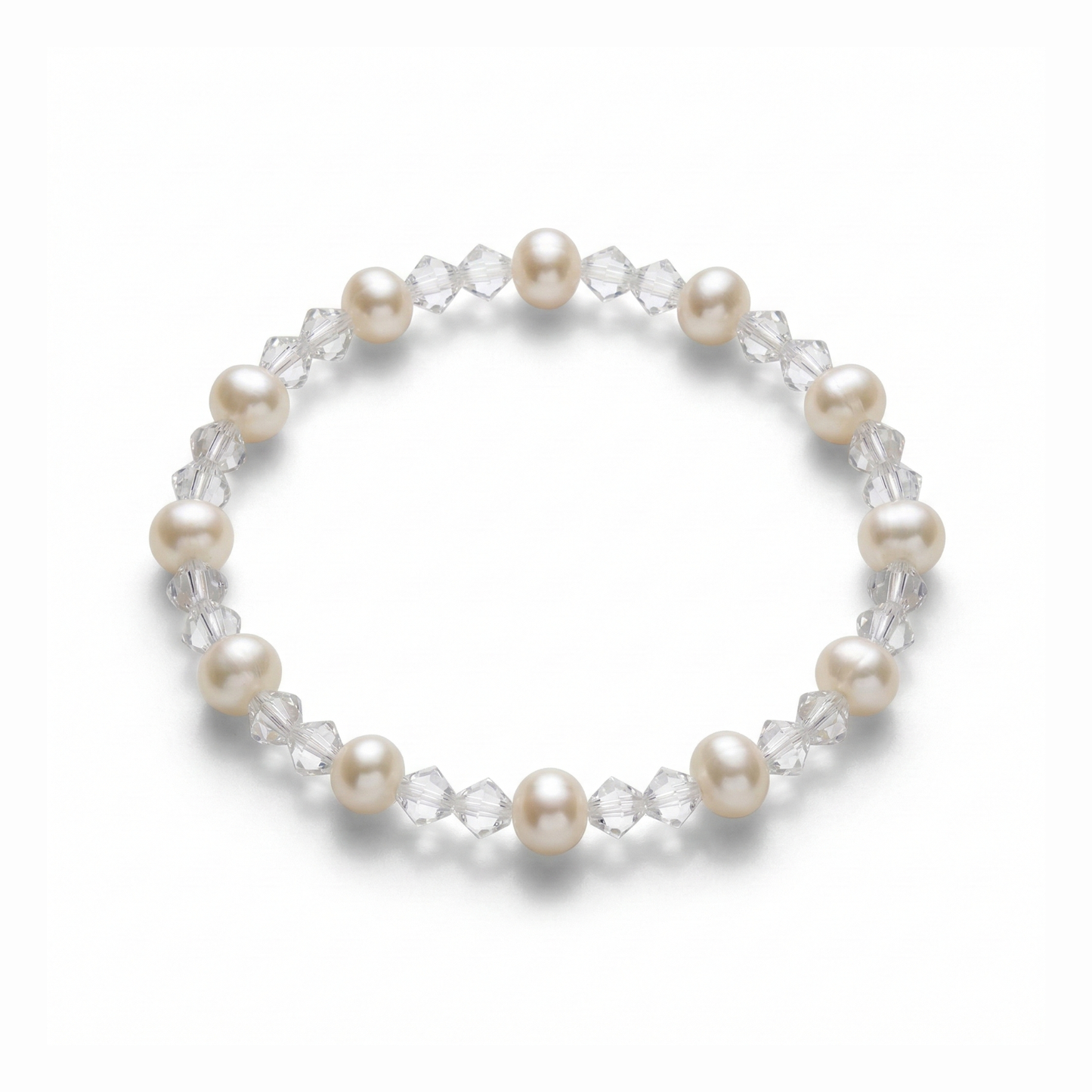 Freshwater Pearl and Crystal Bracelet