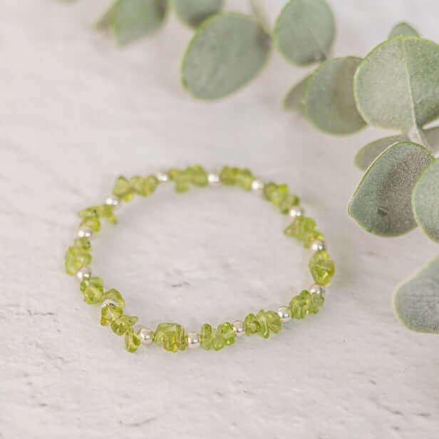 Peridot Gemstone Bracelet - Made Here with Love