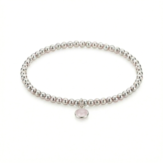 Rose Quartz Charm Bracelet
