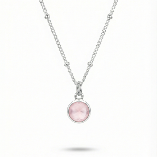 Rose Quartz Birthstone Necklace