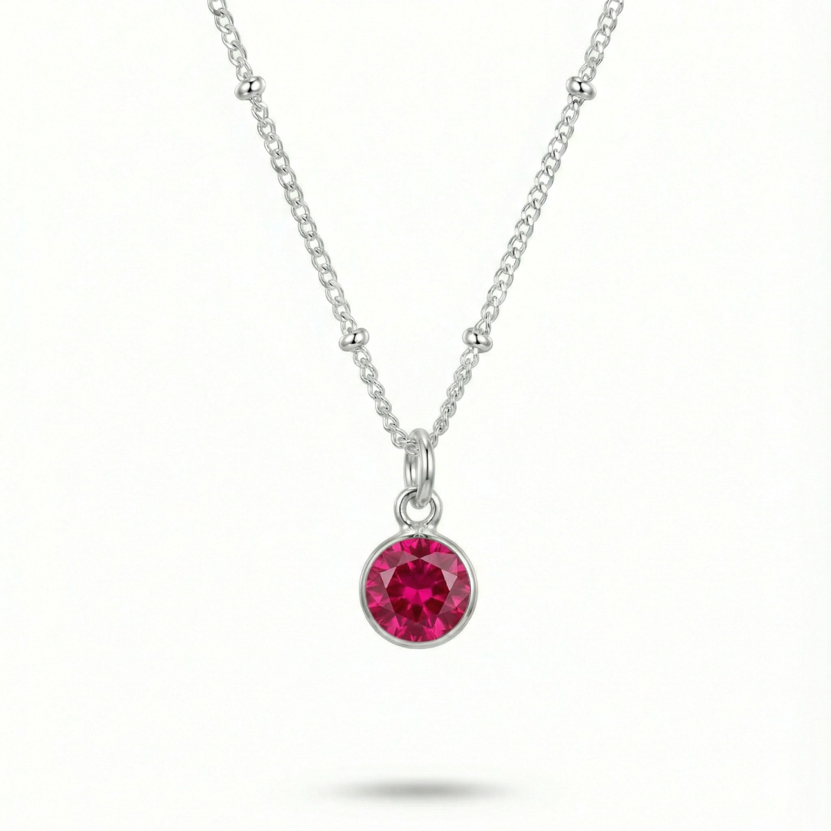 Ruby Birthstone Necklace