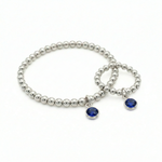 Sapphire September birthstone jewellery set, bracelet and ring UK