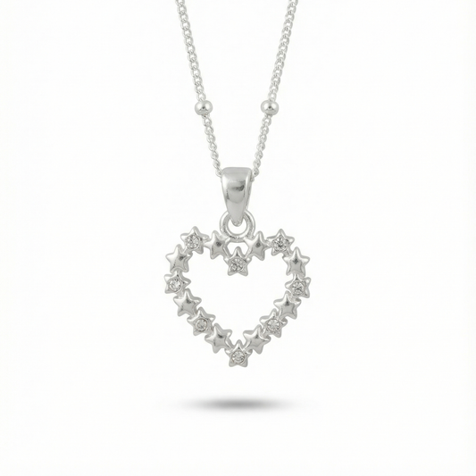 Silver Heart Pendant Necklace