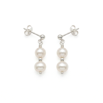 Sterling silver bridesmaids earrings studs, simple wedding jewellery UK