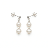 Sterling silver bridesmaids earrings studs, simple wedding jewellery UK