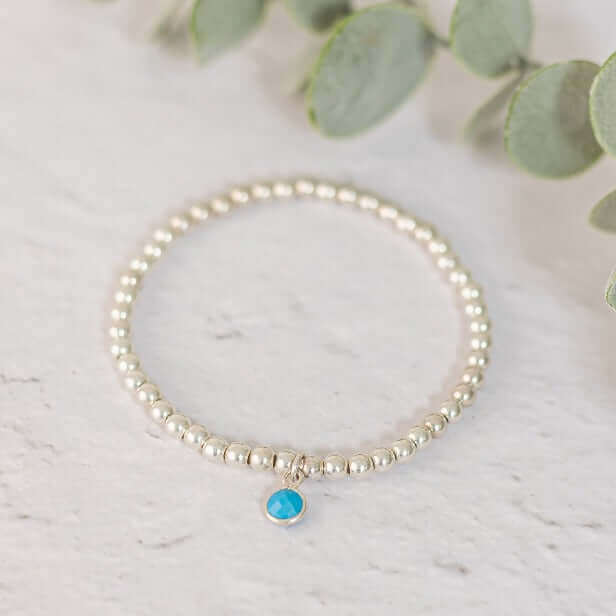 Turquoise December Birthstone Bracelet - Made Here with Love