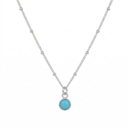 Turquoise December Birthstone Necklace