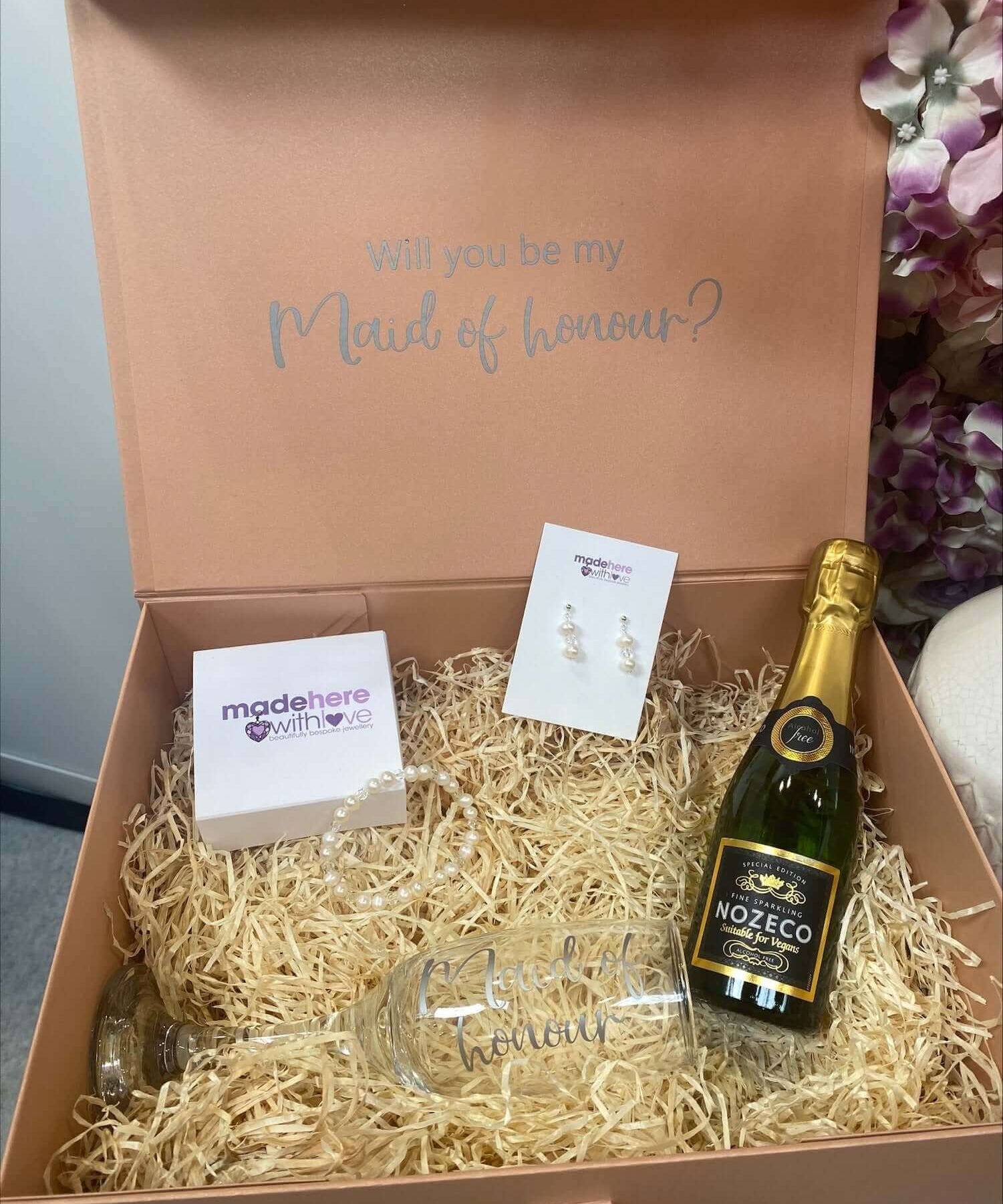 Will you be my Maid of Honor box - Made Here with Love